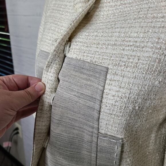 Rachel Roy New York Cream Cropped Jacket Size 4 - Picture 4 of 12